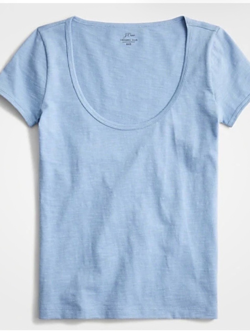 J. Crew scoopneck baby blue cotton slub tee small